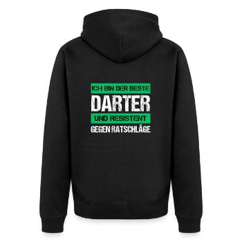 Dard résistant - Veste à capuche bio Premium Unisexe - noir - Dos - Nico (187cm)