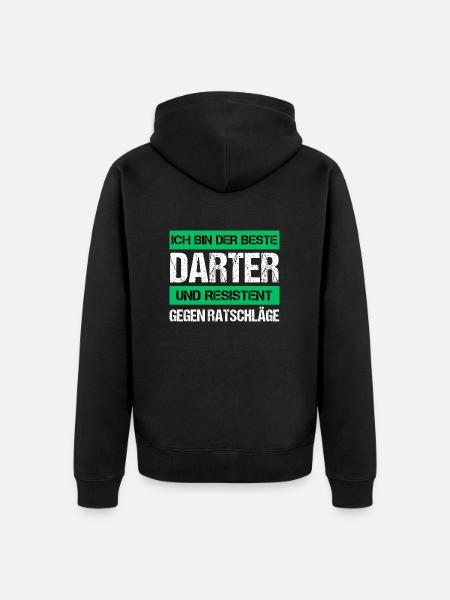 Resistant Darter - Unisex Premium Organic Zip Hoodie - black