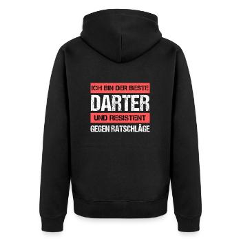 Dard résistant - Veste à capuche bio Premium Unisexe - noir - Dos - Nico (187cm)