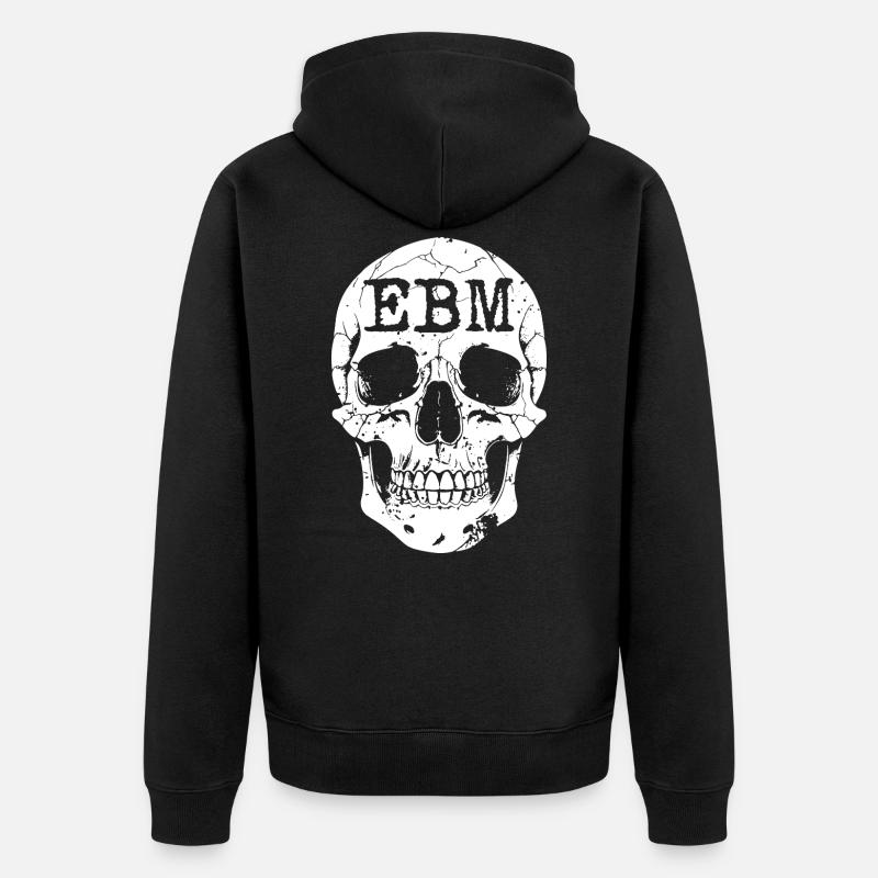 Crâne EBM - Veste à capuche bio Premium Unisexe - noir