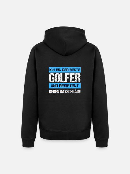 Resistant Golfer - Unisex Premium Organic Zip Hoodie - black