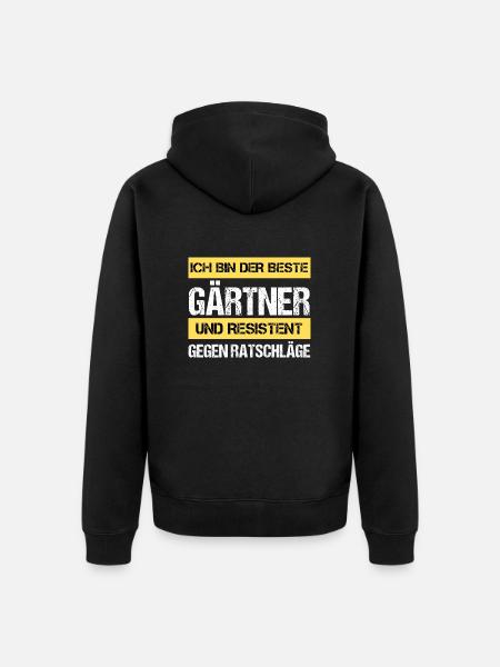 Jardinier résistant - Veste à capuche bio Premium Unisexe - noir