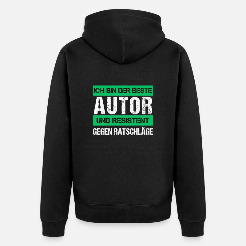 Auteur résistant - Veste à capuche bio Premium Unisexe - noir