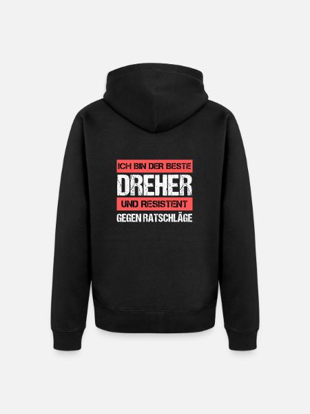 Retourneur résistant - Veste à capuche bio Premium Unisexe - noir