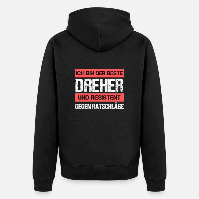 Retourneur résistant - Veste à capuche bio Premium Unisexe - noir