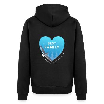 Meilleure famille - Veste à capuche bio Premium Unisexe - noir - Dos - Nico (187cm)