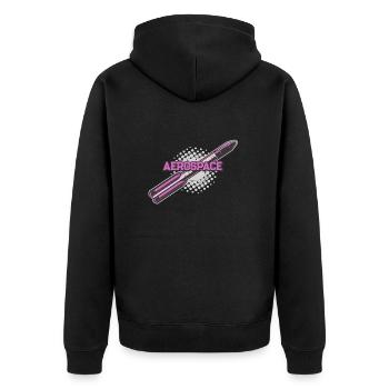 Space Rocket Vintage - Veste à capuche bio Premium Unisexe - noir - Dos - Nico (187cm)
