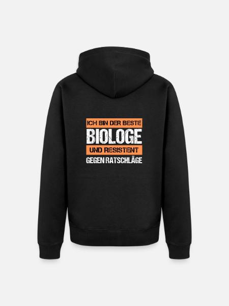 Biologiste résistant - Veste à capuche bio Premium Unisexe - noir