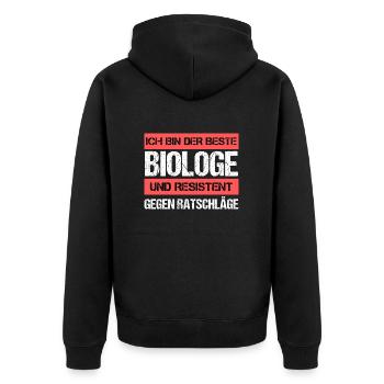 Biologiste résistant - Veste à capuche bio Premium Unisexe - noir - Dos - Nico (187cm)