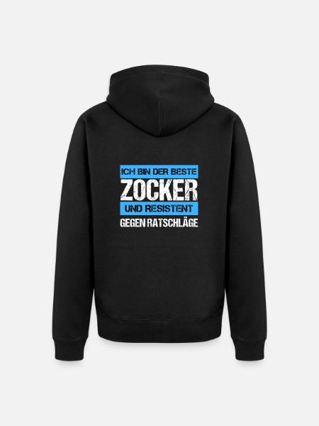 Resistant gambler - Unisex Premium Organic Zip Hoodie - black