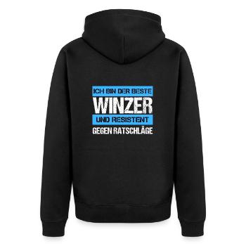 Vigneron résistant - Veste à capuche bio Premium Unisexe - noir - Dos - Nico (187cm)
