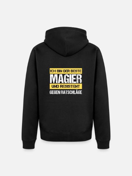Mage résistant - Veste à capuche bio Premium Unisexe - noir