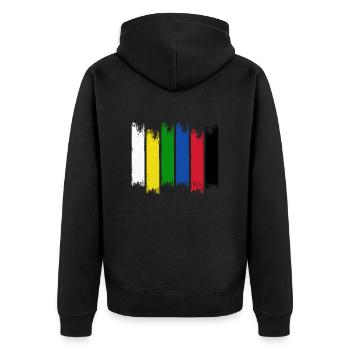 Taekwondo Allkampf Taekwondo-Gürtel Kup - Unisex Premium Bio Zip Hoodie - Schwarz - Hinten - Nico (187cm)
