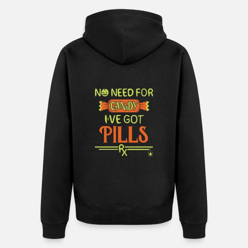 Pharmacie Halloween - Veste à capuche bio Premium Unisexe - noir