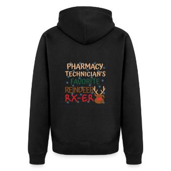 Technicien en pharmacie Favori de Noël Renne - Veste à capuche bio Premium Unisexe - noir - Dos - Nico (187cm)