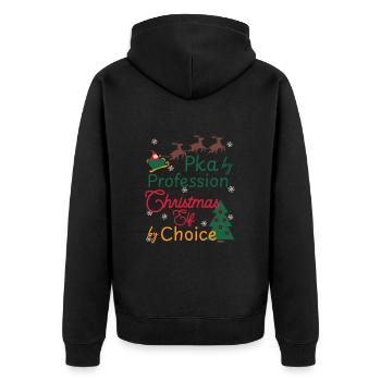 PKA Noël Noël Elfe - Veste à capuche bio Premium Unisexe - noir - Dos - Nico (187cm)