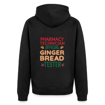 Technicien en pharmacie Noël Pain d’épices Noël - Veste à capuche bio Premium Unisexe - noir - Dos - Nico (187cm)