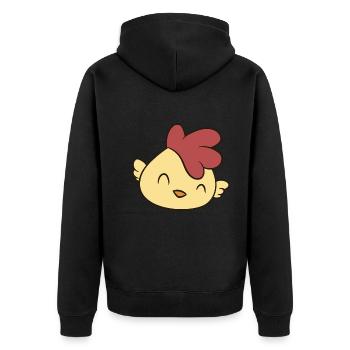 Poulet - Happy Chick - Veste à capuche bio Premium Unisexe - noir - Dos - Nico (187cm)