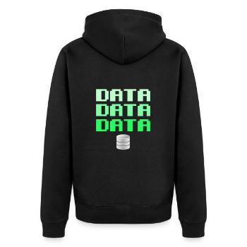 DataScience Données Science Ingénieur Humour - Veste à capuche bio Premium Unisexe - noir - Dos - Nico (187cm)