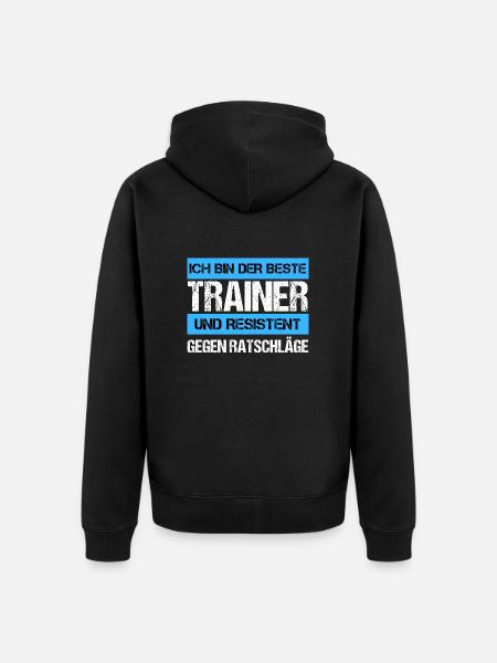 Resistant Trainer - Unisex Premium Organic Zip Hoodie - black