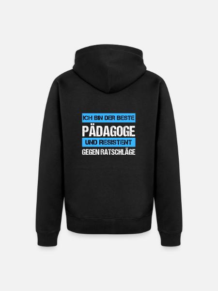 Éducateur résistant - Veste à capuche bio Premium Unisexe - noir