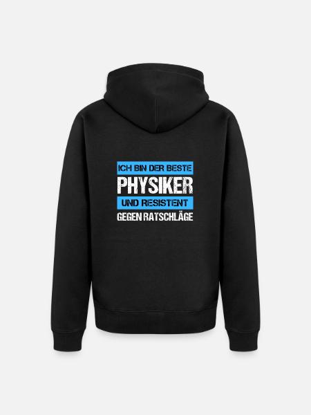 Resistenter Physiker - Unisex Premium Bio Zip Hoodie - Schwarz