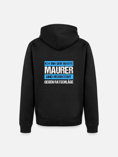 Maçon résistant - Veste à capuche bio Premium Unisexe - noir