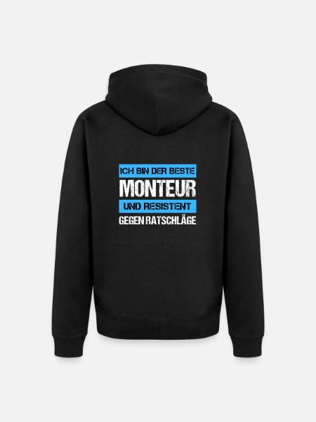 Resistant fitter - Unisex Premium Organic Zip Hoodie - black