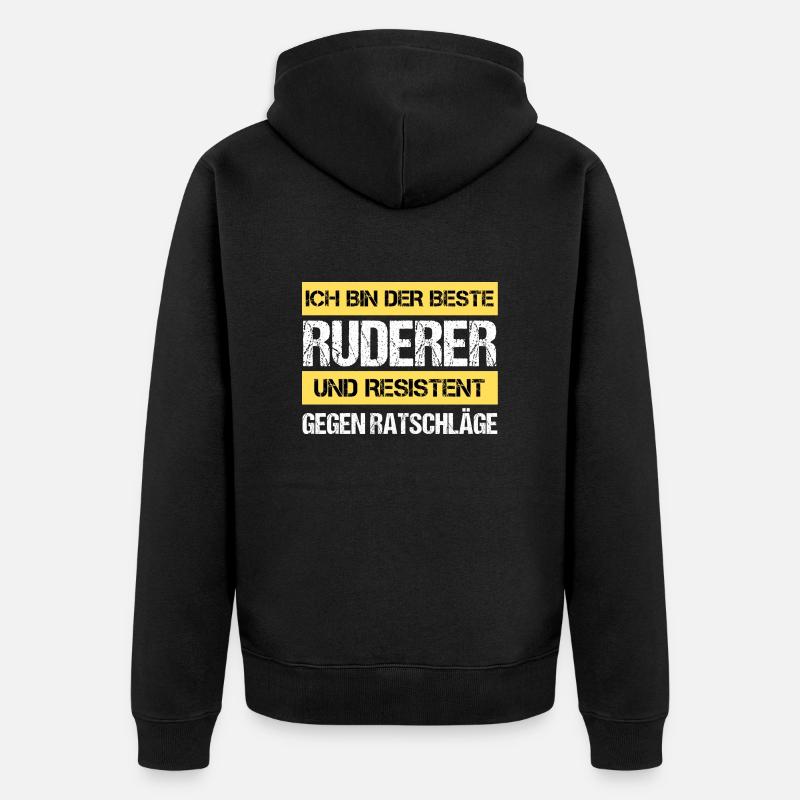 Rameur résistant - Veste à capuche bio Premium Unisexe - noir