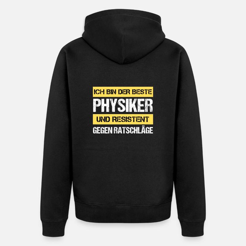 Resistenter Physiker - Unisex Premium Bio Zip Hoodie - Schwarz