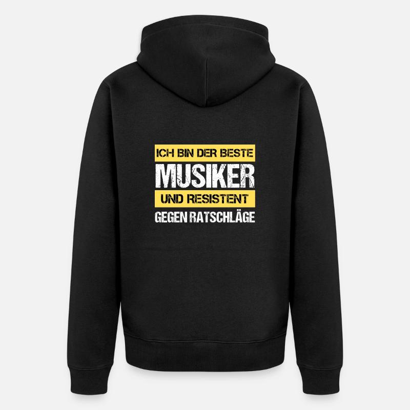 Musicien résistant - Veste à capuche bio Premium Unisexe - noir