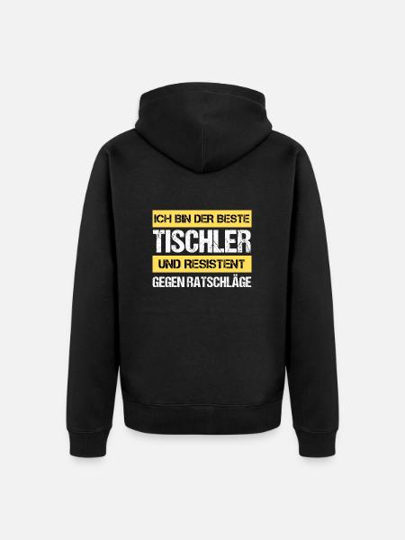 Charpentier résistant - Veste à capuche bio Premium Unisexe - noir