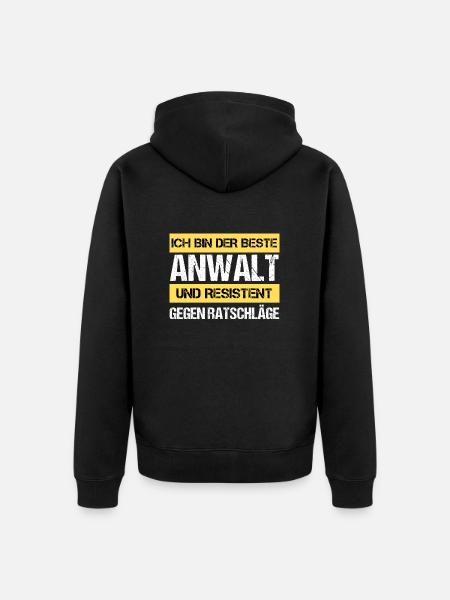 Resistant Advocate - Unisex Premium Organic Zip Hoodie - black