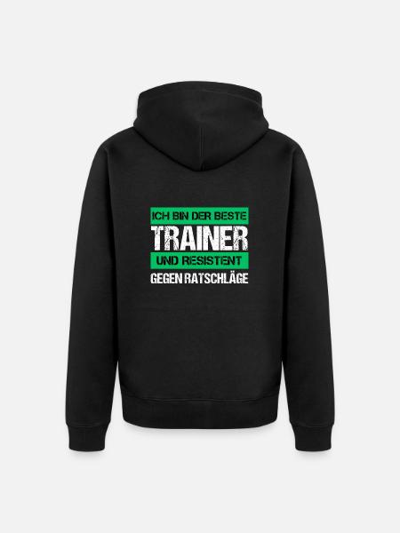 Resistant Trainer - Unisex Premium Organic Zip Hoodie - black