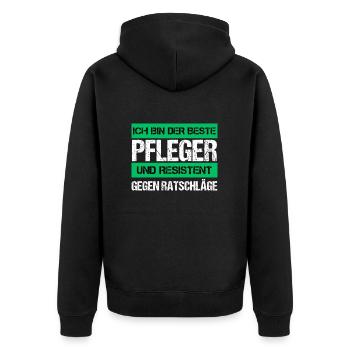 Soignant résistant - Veste à capuche bio Premium Unisexe - noir - Dos - Nico (187cm)