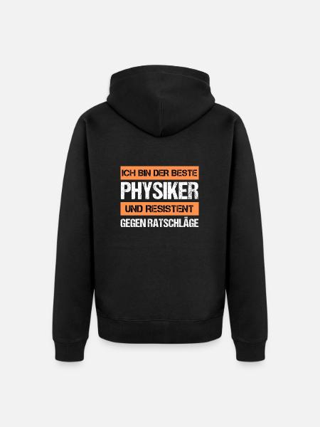 Resistenter Physiker - Unisex Premium Bio Zip Hoodie - Schwarz