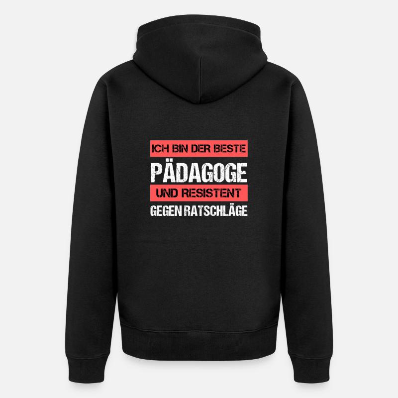 Pédagogue résistant - Veste à capuche bio Premium Unisexe - noir