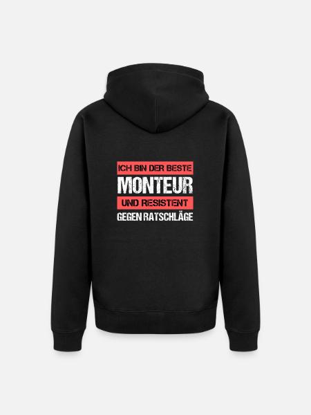 Ajusteur résistant - Veste à capuche bio Premium Unisexe - noir