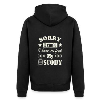 Sorry, I can't. I have to feed my Scoby - Unisex Premium Organic Zip Hoodie - black - Back - Nico (187cm)