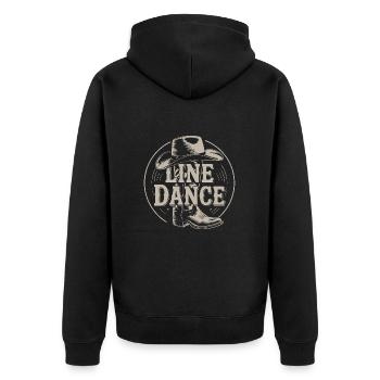 Line Dance Group Training My Dance Sport - Unisex Premium Organic Zip Hoodie - black - Back - Nico (187cm)