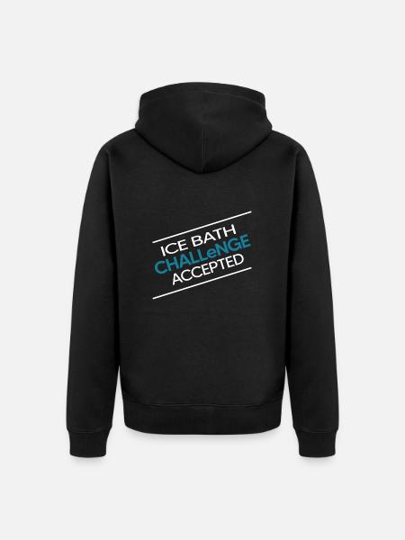Eisbaden Winterschwimmer "ice-bath-challenge" - Unisex Premium Bio Zip Hoodie - Schwarz