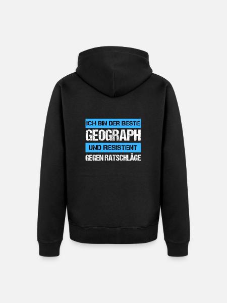 Resistenter Geograph - Unisex Premium Bio Zip Hoodie - Schwarz