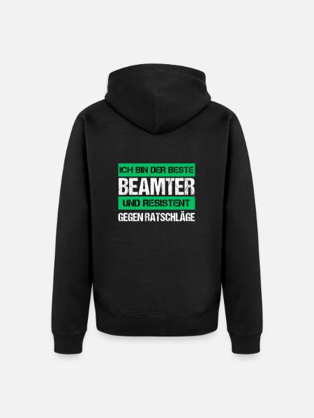 Resistant Official - Unisex Premium Organic Zip Hoodie - black