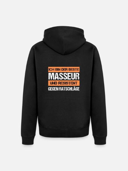 Resistant masseur - Unisex Premium Organic Zip Hoodie - black