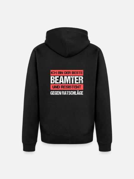 Resistant Official - Unisex Premium Organic Zip Hoodie - black
