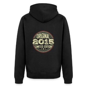 2015 Birthday celebrations, a legendary vintage - Unisex Premium Organic Zip Hoodie - black - Back - Nico (187cm)