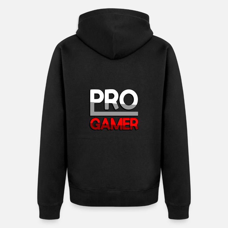 PRO GAMER (Rouge) - Jeux - Veste à capuche bio Premium Unisexe - noir