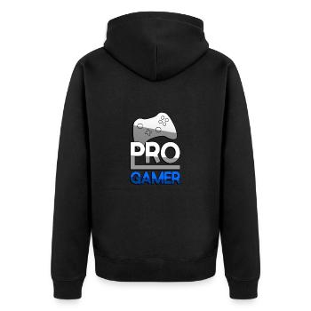 PRO GAMER (Bleu) + Contrôleur - Jeux - Veste à capuche bio Premium Unisexe - noir - Dos - Nico (187cm)