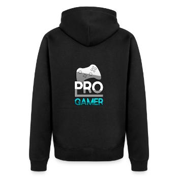 PRO GAMER (Turquoise) + Contrôleur - Jeux - Veste à capuche bio Premium Unisexe - noir - Dos - Nico (187cm)