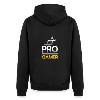 PRO GAMER (Jaune) + ADN - Jeux - Veste à capuche bio Premium Unisexe - noir - Dos - Nico (187cm)